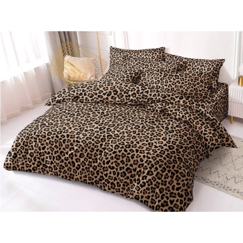 Pościel 160x200 bawełna satynowa w panterke PK475 z prześcieradłem